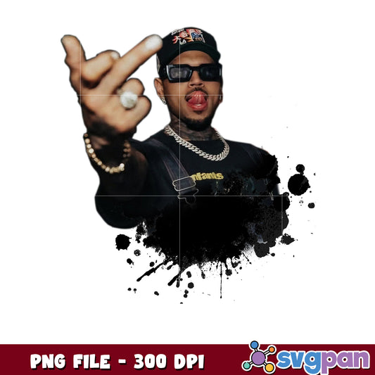 Dirty finger christ png, christ brown tour png, pop music png