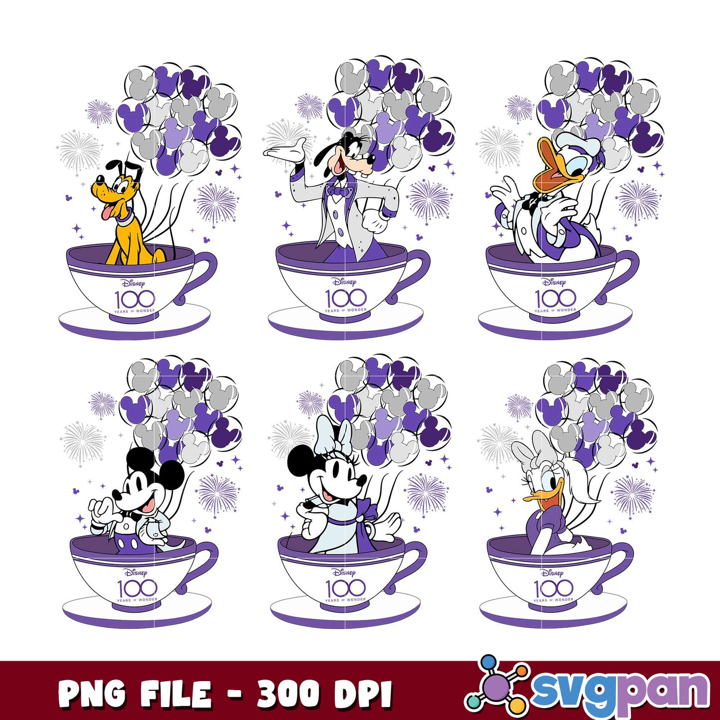 Disney 100 Years Bundle PNG 300 DPI