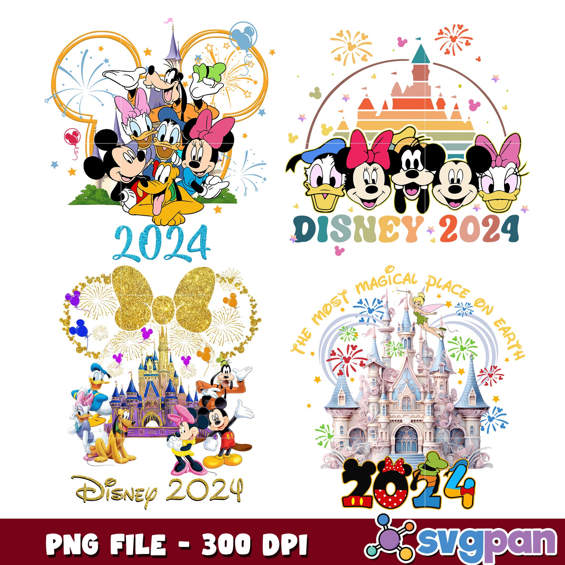 Disney 2024 Bundle PNG 300 DPI