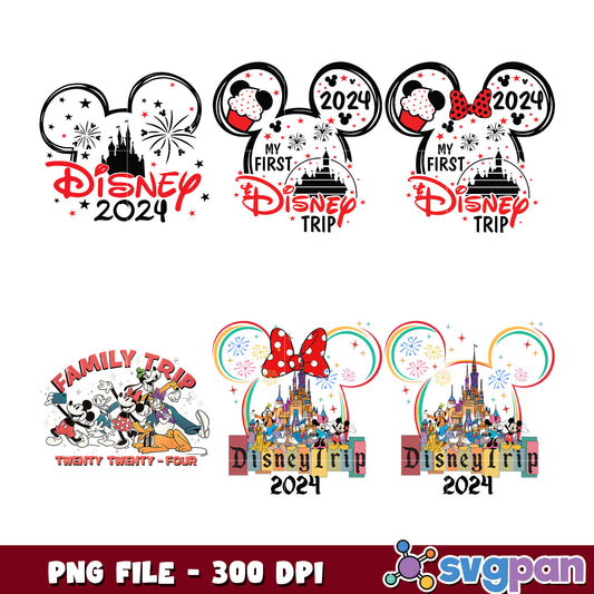 Disney 2024 Family Trip Bundle PNG