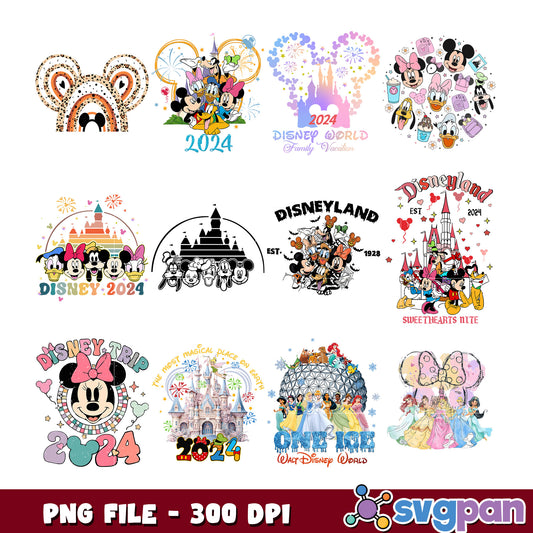 Disney 2024 PNG Bundle Family Vacation