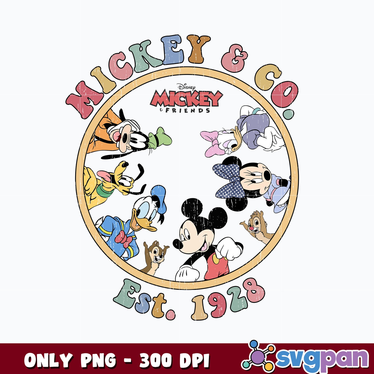 Vintage Mickey & Co 1928 png