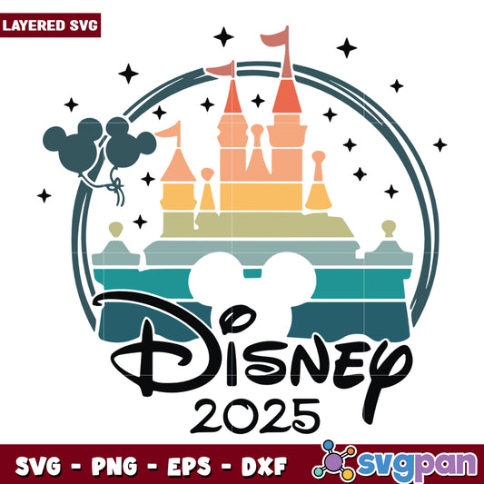 Disney 2025 Castle SVG Design for Magical Celebrations