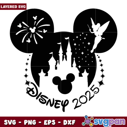 Disney 2025 Mickey Mouse SVG Cut File