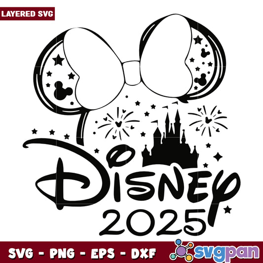 Disney 2025 SVG Design with Castle and Ears Artwork