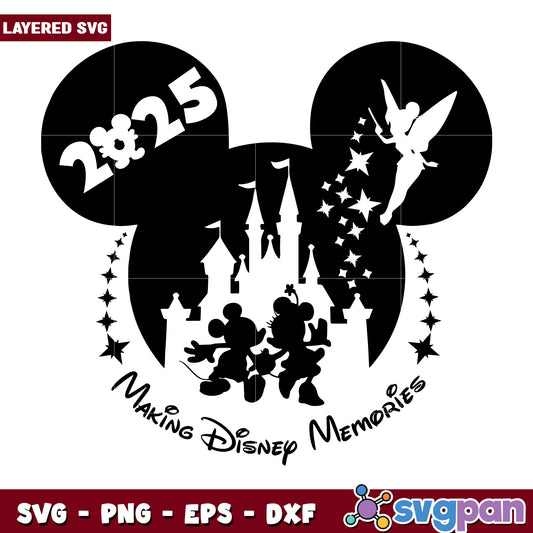 Disney 2025 SVG Mickey Minnie Castle