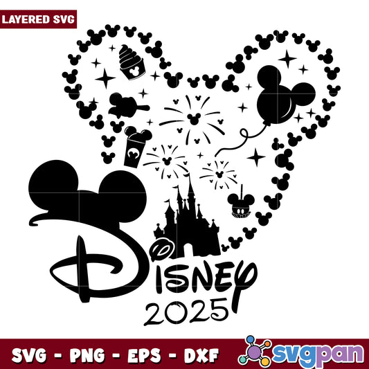 Disney 2025 SVG Mickey Mouse Design