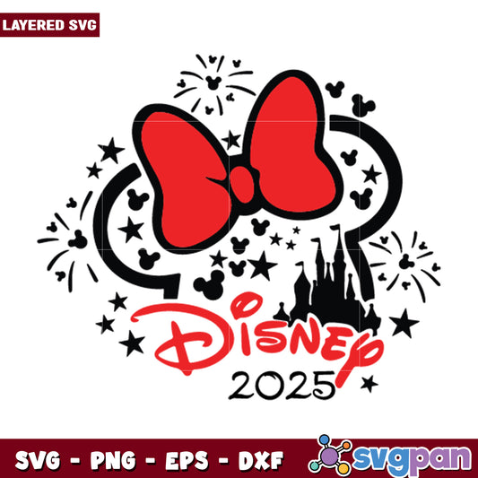 Disney 2025 SVG Minnie Bow Castle