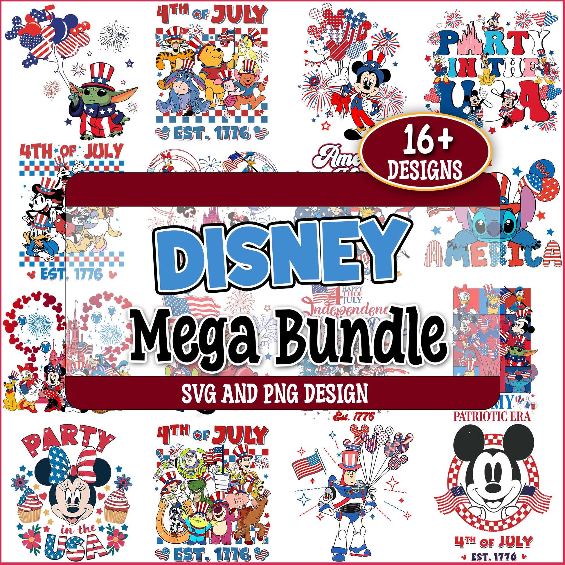 Disney 4th july svg bundle