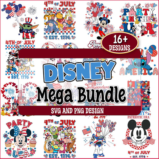 Disney 4th july svg bundle