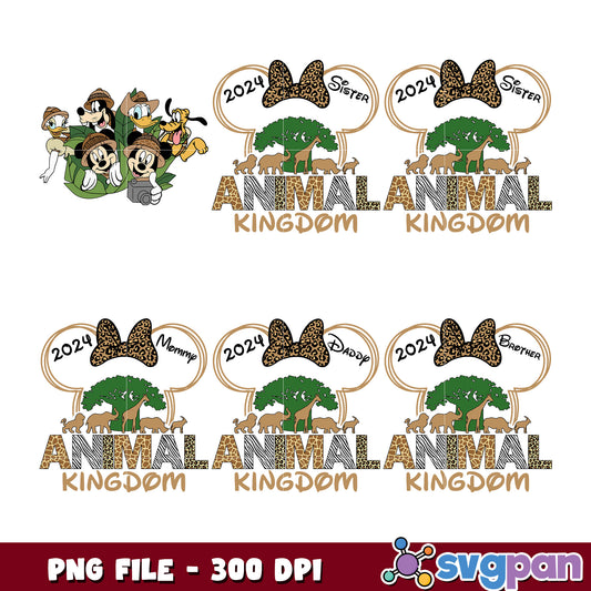Disney Animal Kingdom Family 2024 PNG