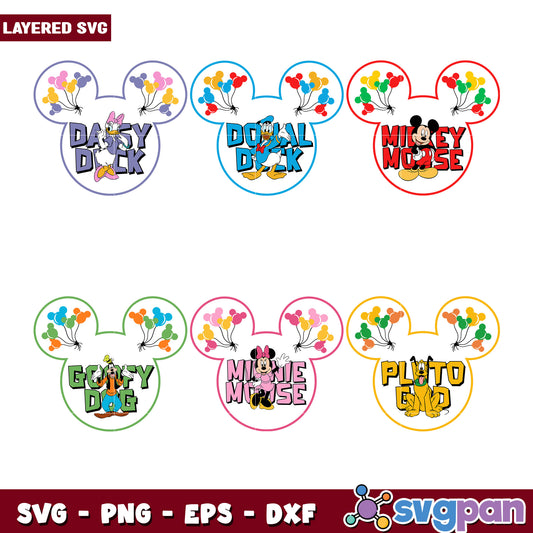 Disney Balloon Ears SVG Bundle