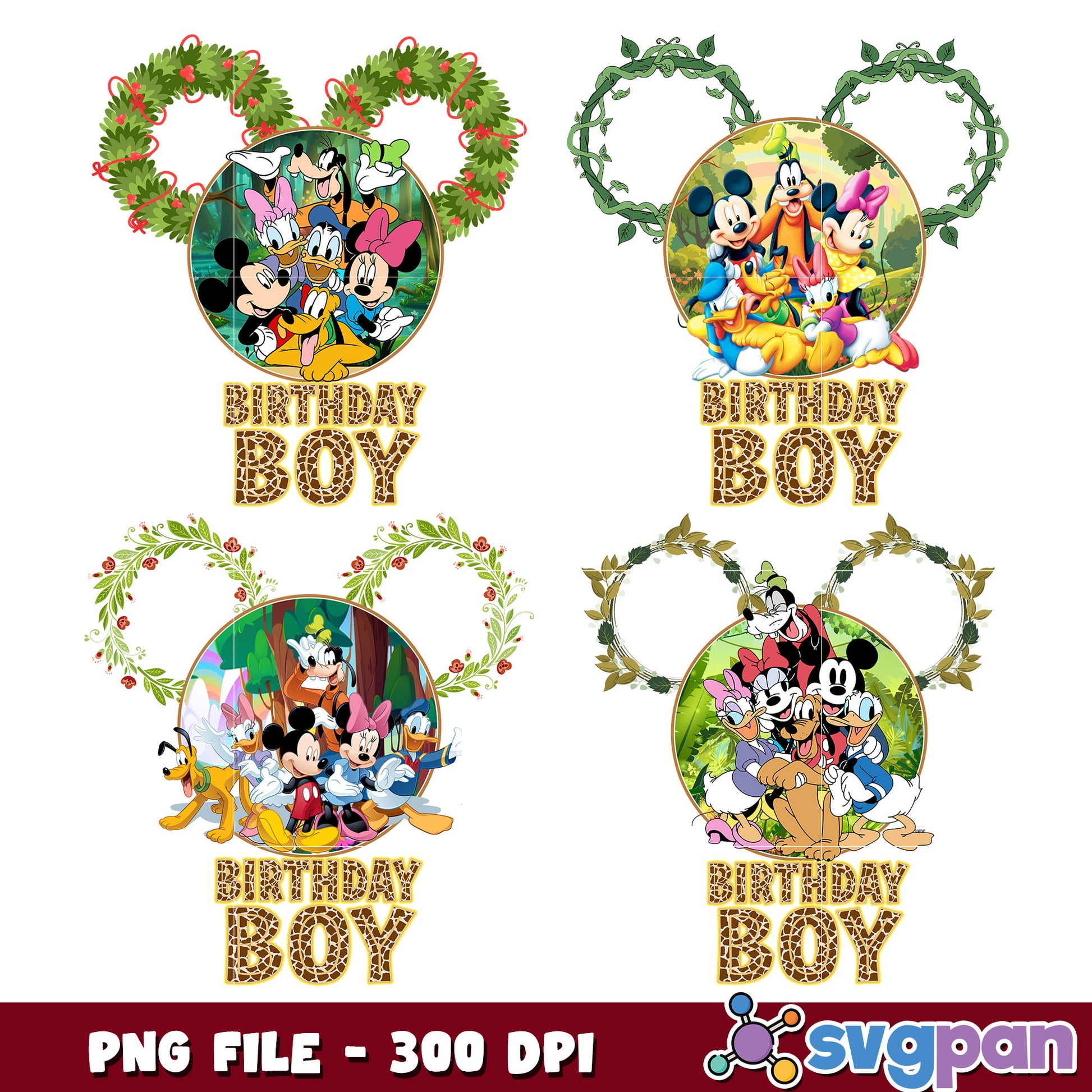 Disney Birthday Boy PNG Bundle