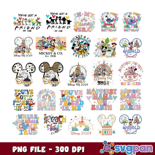 Disney Bundle PNG 300 DPI Sublimation Designs
