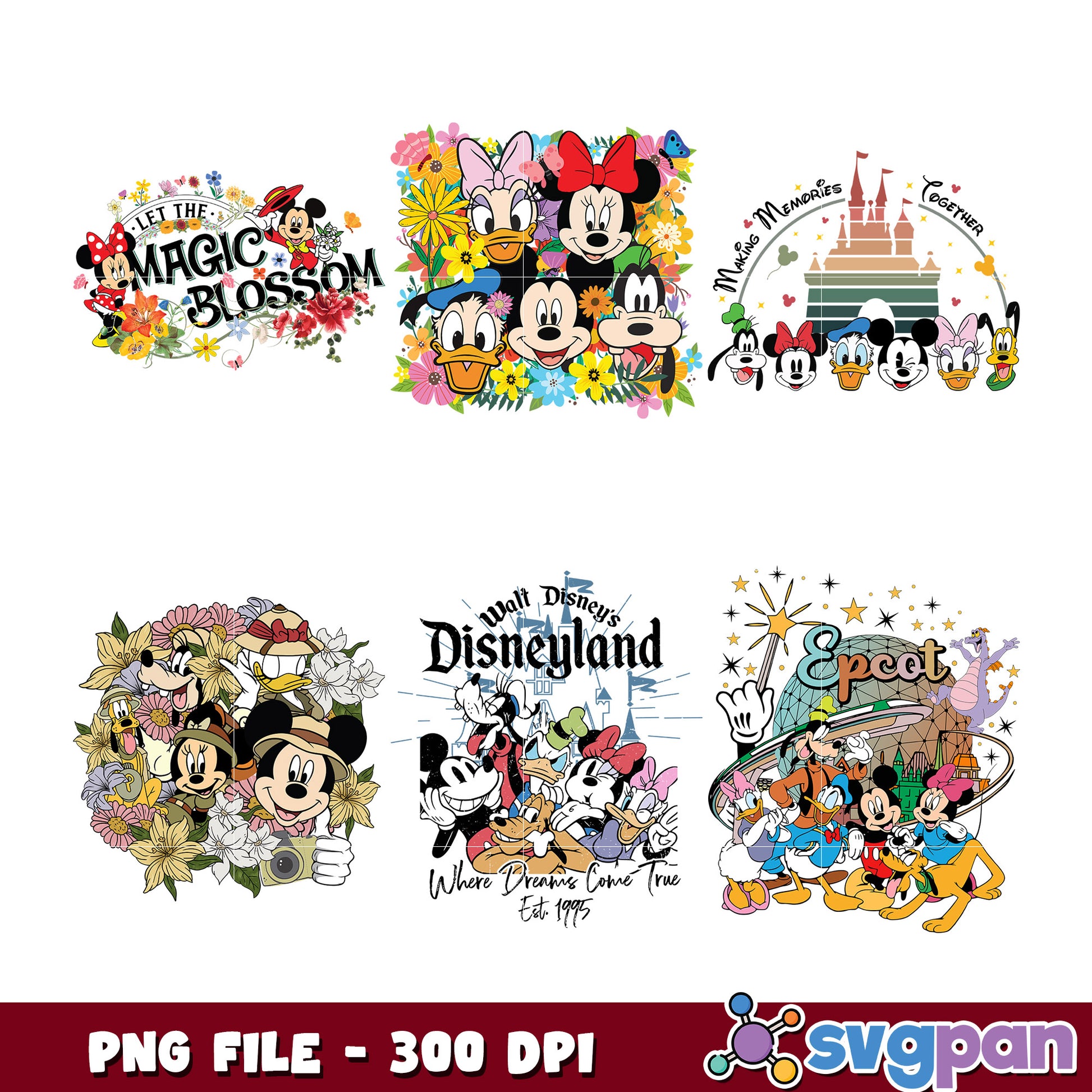 Disney Bundle PNG Files Magic Epcot and Memories