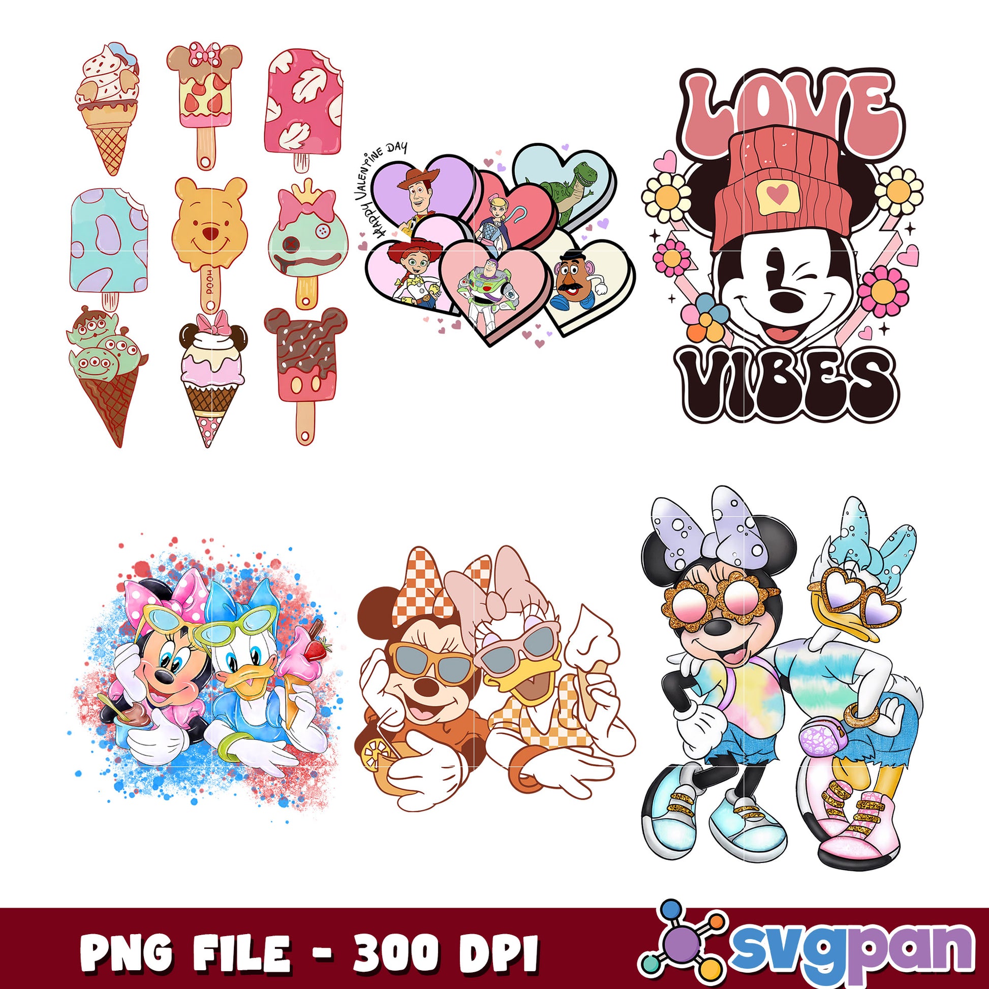 Disney Bundle PNG Sublimation 300 DPI