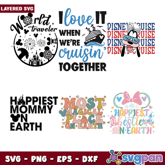 Disney Bundle SVG Cruise & Mom Designs