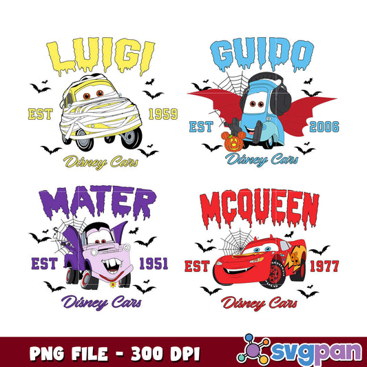 Disney Cars Halloween Bundle PNG 300 DPI