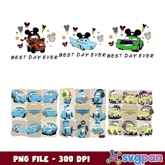 Disney Cars Mickey Mouse Bundle PNG