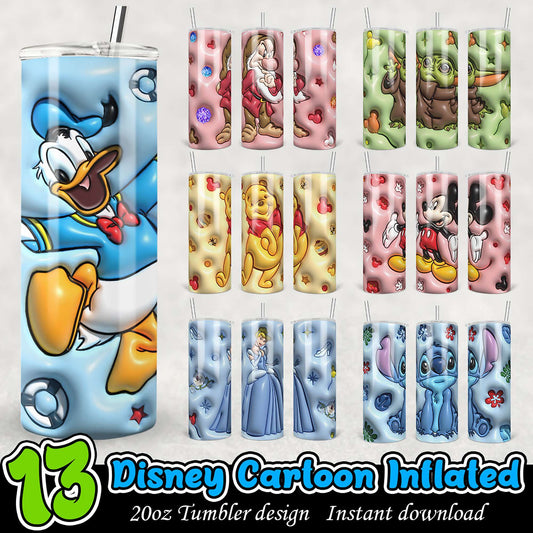Disney Cartoon Inflated Tumbler Designs