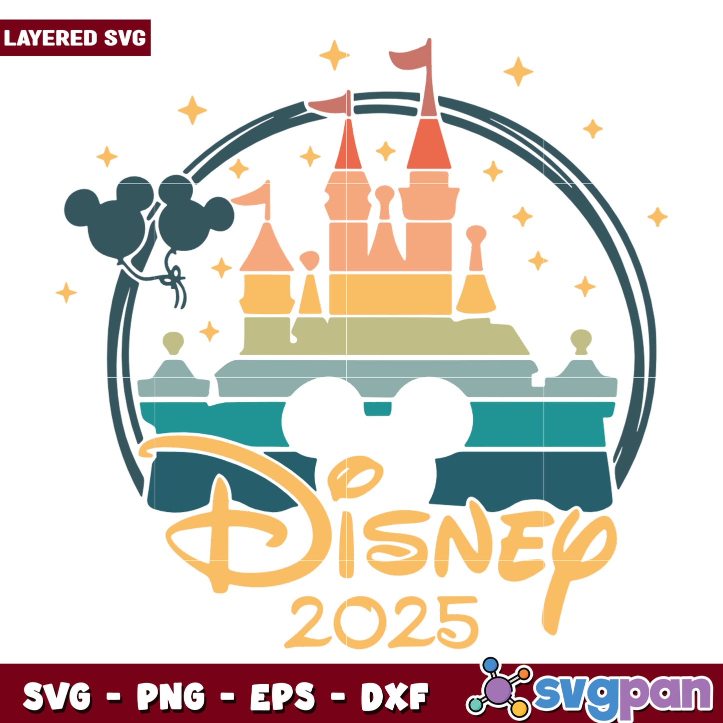 Disney Castle 2025 SVG Design