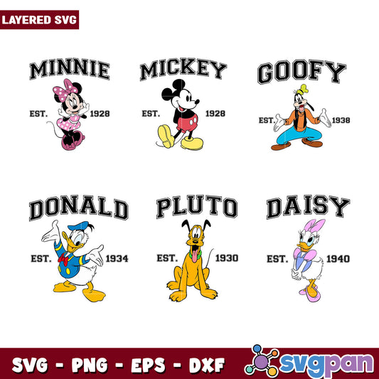 Disney Character Bundle SVG Files for Crafting Fun