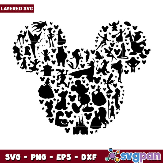 Disney Character Mickey Mouse Head SVG