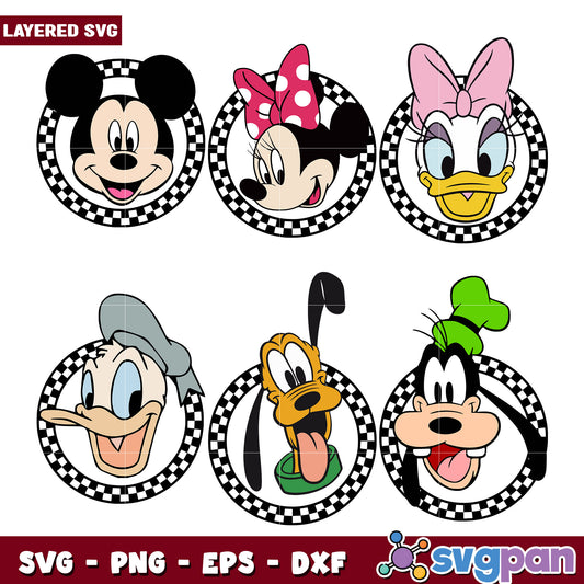 Disney Character SVG Bundle for Craft Projects