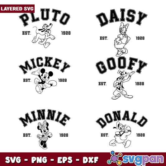 Disney Character SVG Bundle for Crafts and Designs