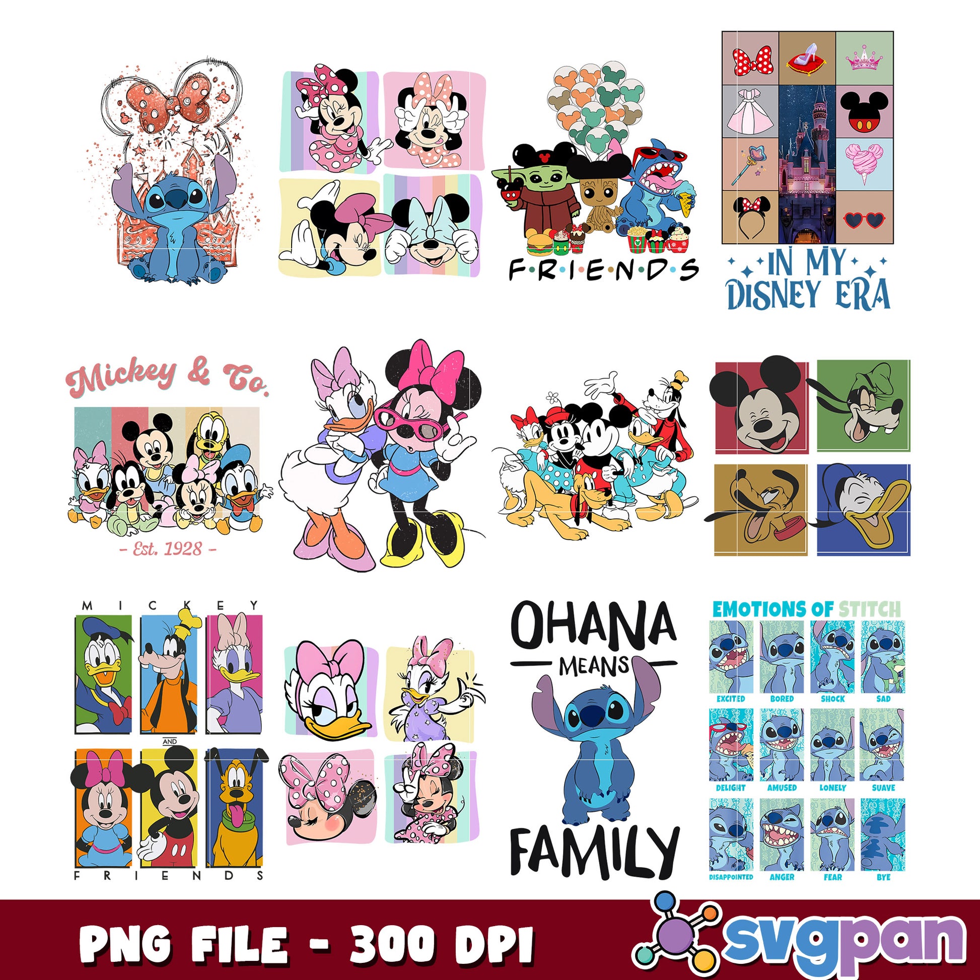 Disney Characters PNG Bundle 300 DPI