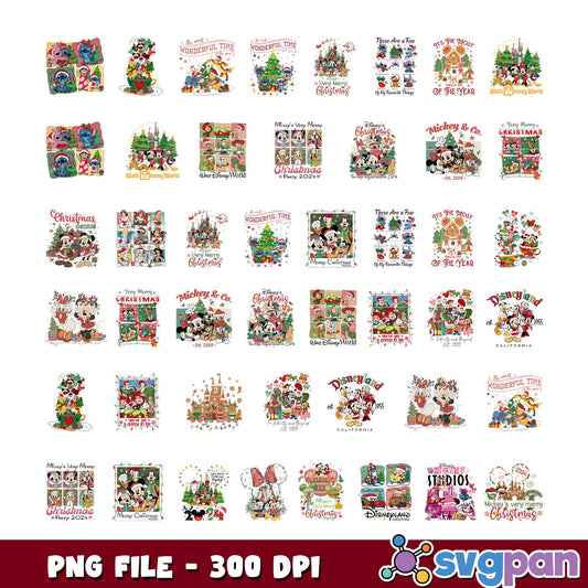 Disney Christmas Bundle PNG Download 300 DPI Prints