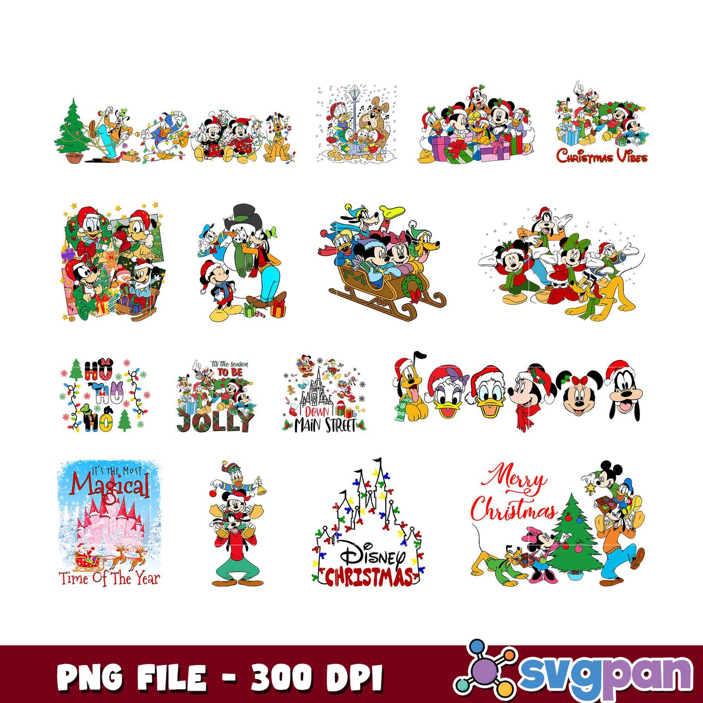 Disney Christmas Bundle PNG for Festive Fun