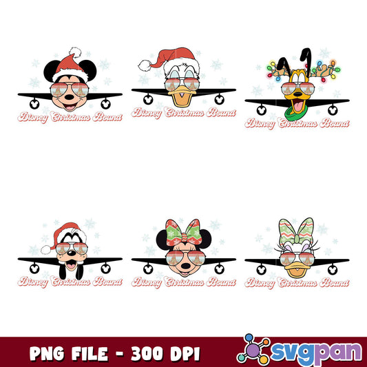 Disney Christmas PNG Bundle - 6 Characters