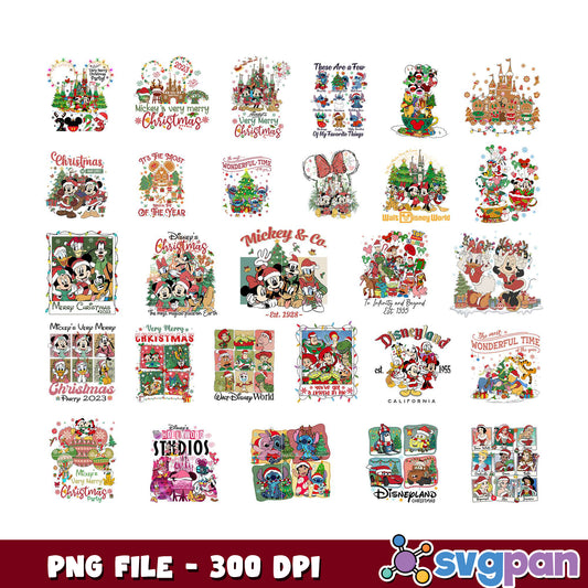 Disney Christmas PNG Bundle 2023