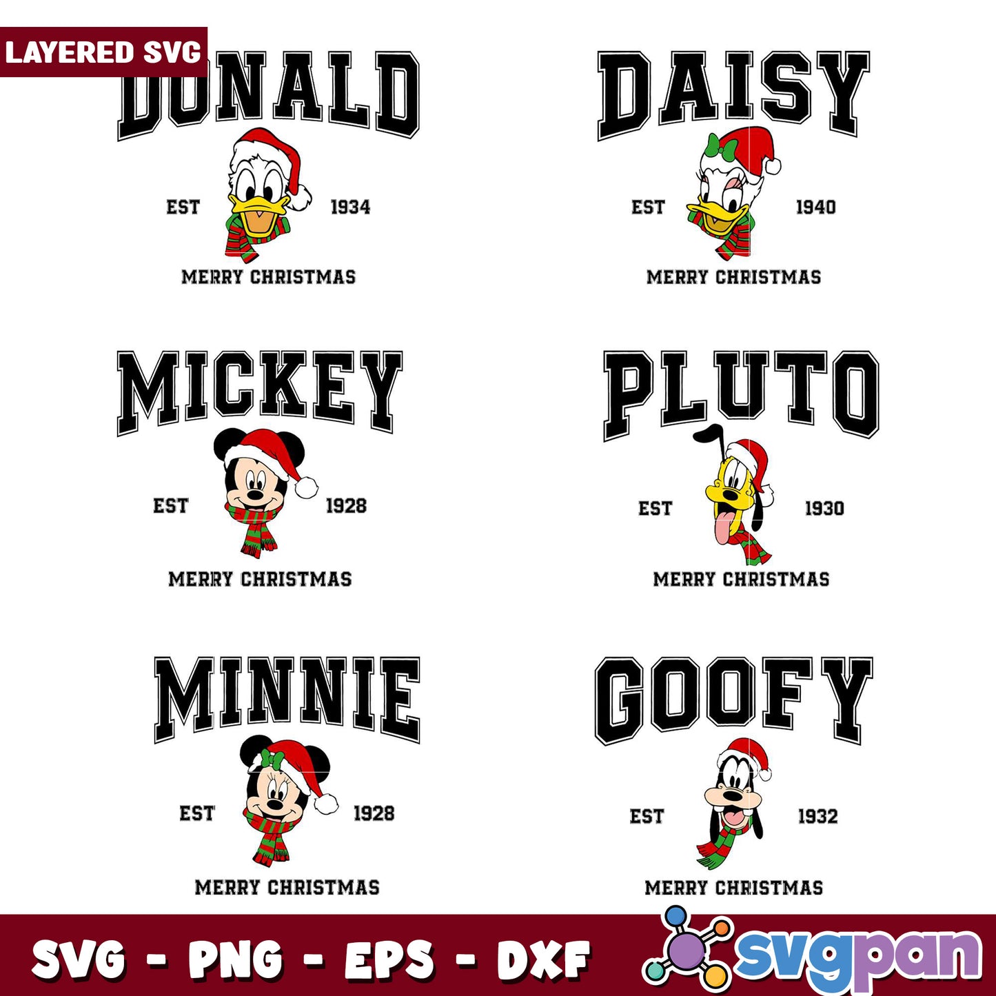 Disney Christmas SVG Bundle