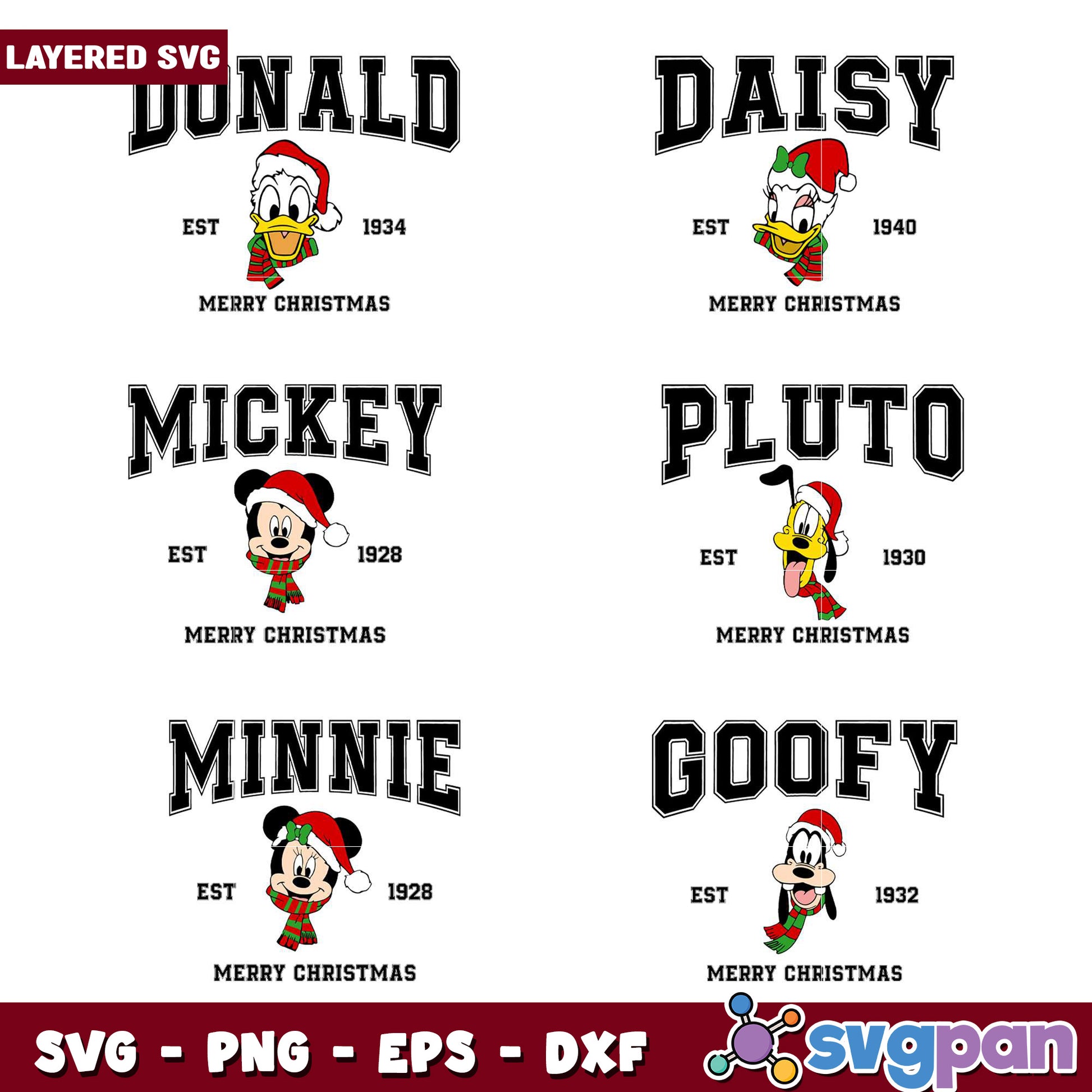 Disney Christmas SVG Bundle