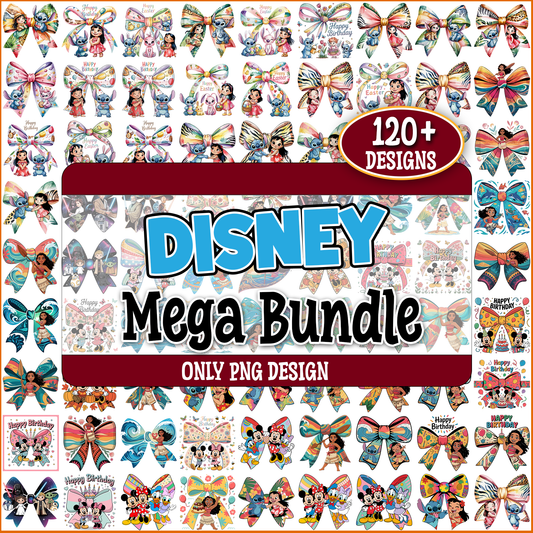 Disney Colorful Bowtie png bundle