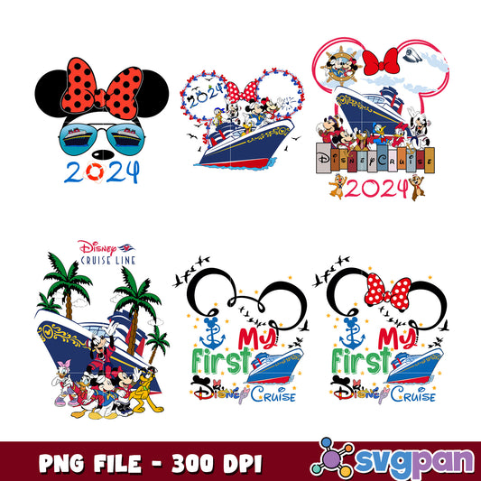 Disney Cruise 2024 Bundle PNG Graphics Set