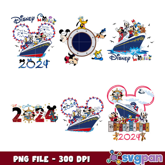 Disney Cruise 2024 PNG Bundle 300 DPI