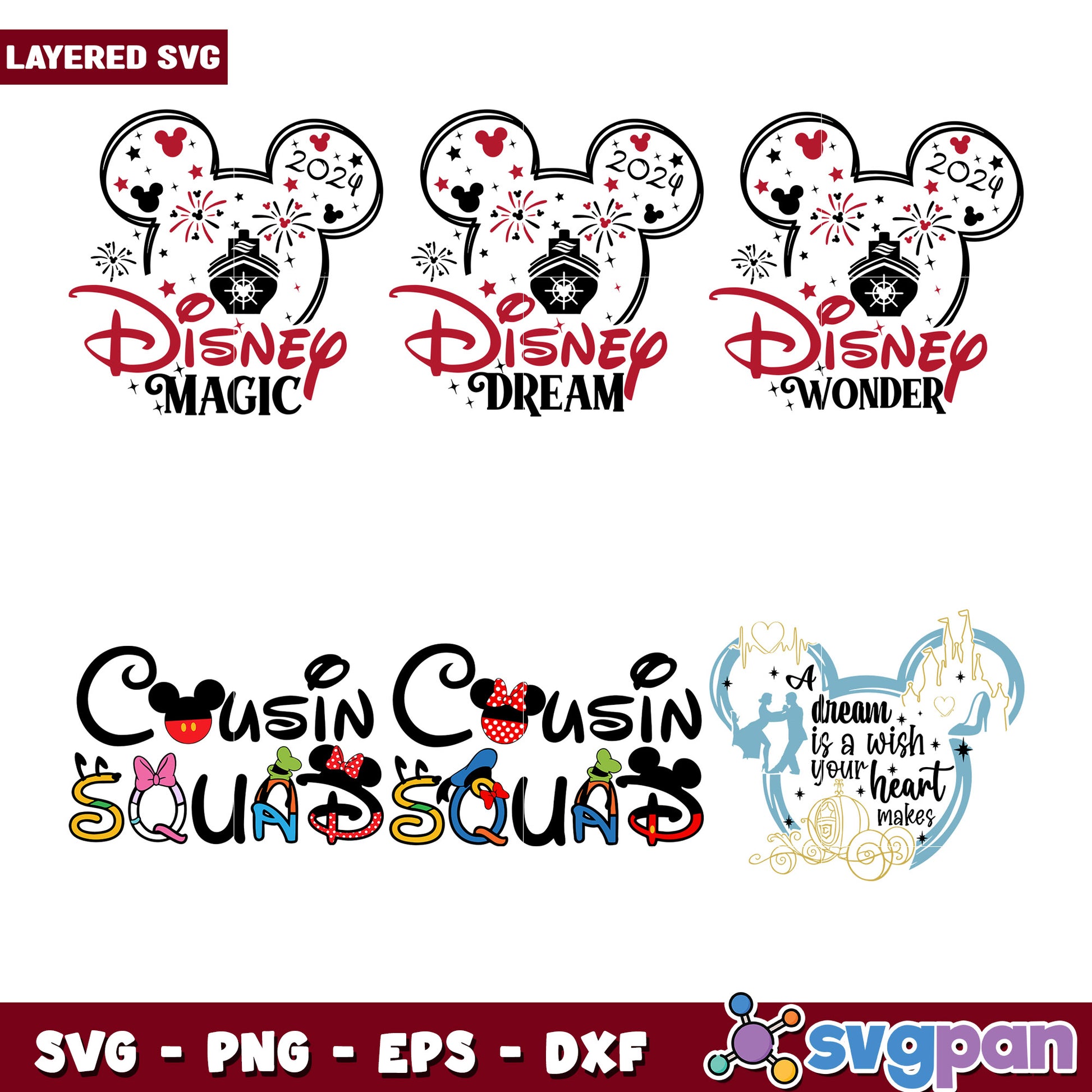 Disney Cruise 2024 SVG Bundle