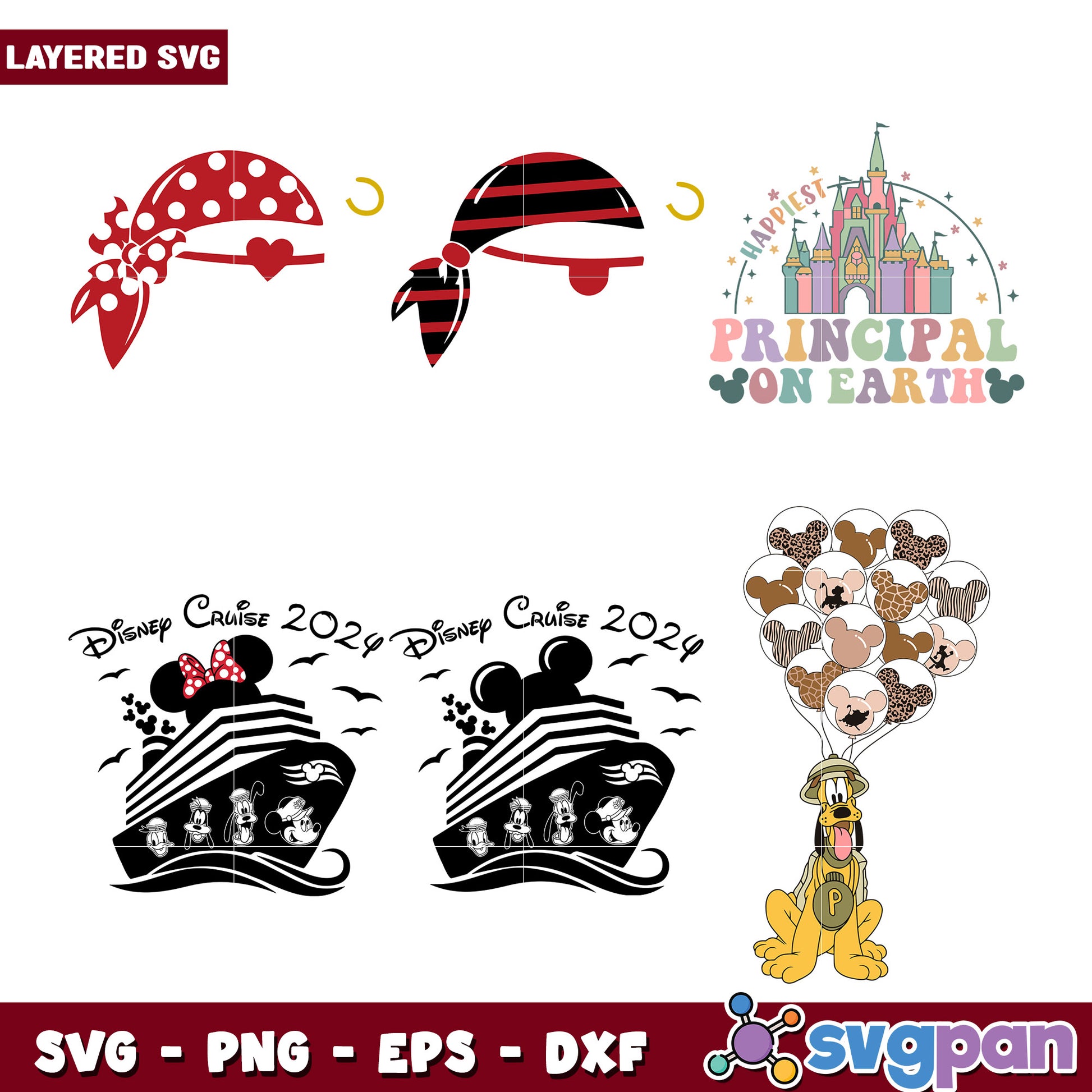 Disney Cruise 2024 SVG Bundle Layered Designs