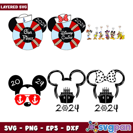 Disney Cruise 2024 SVG Bundle Mickey Mouse
