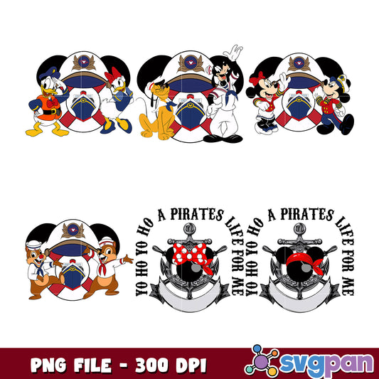 Disney Cruise Characters PNG Bundle