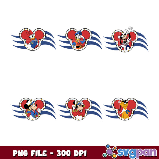 Disney Cruise Characters PNG Bundle 300 DPI