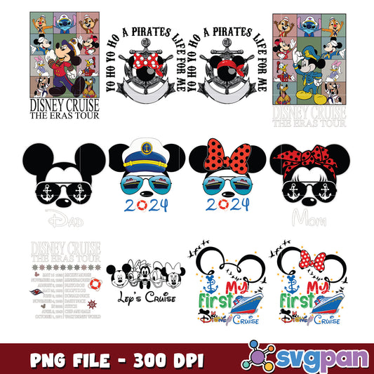 Disney Cruise Family Bundle PNG 300 DPI