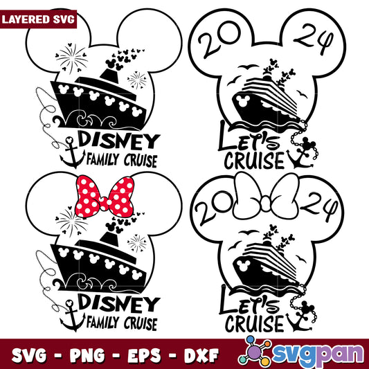 Disney Cruise Family Bundle SVG for 2024 Fun