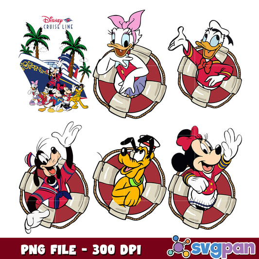 Disney Cruise Line Characters PNG Bundle