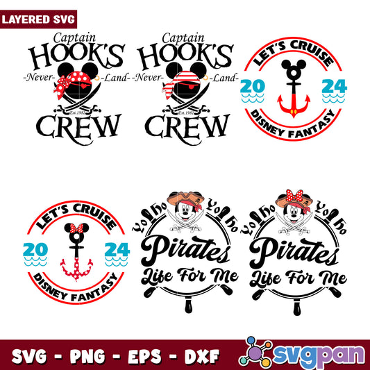 Disney Cruise Pirate SVG Bundle