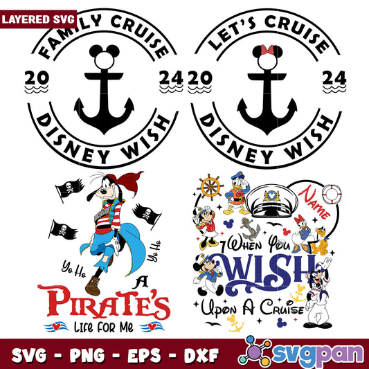 Disney Cruise SVG Bundle for Family Adventures