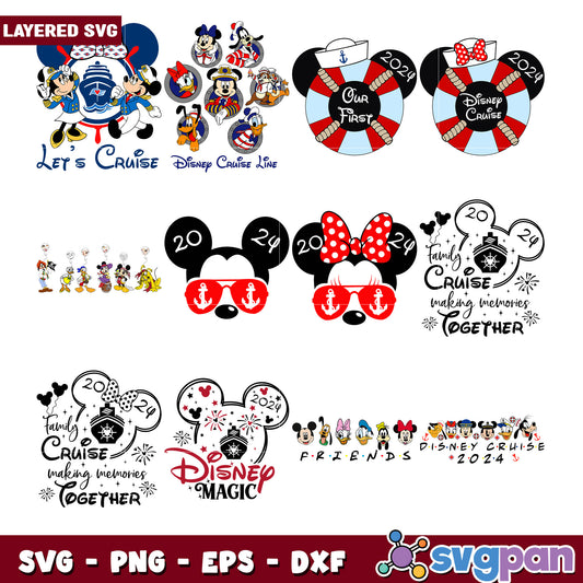 Disney Cruise SVG Bundle for Family Memorable Trips